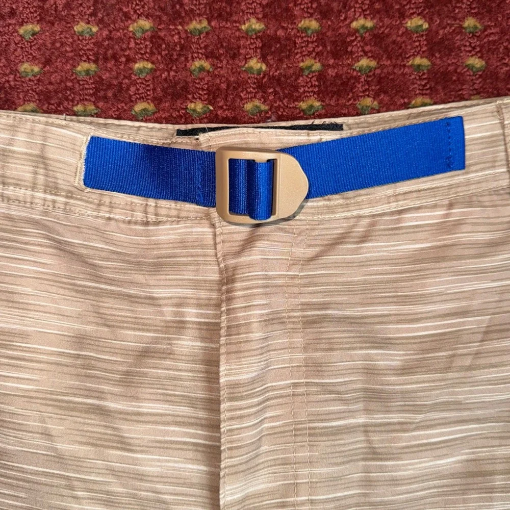 Zoo York Cargo Shorts Mens 40 Tan Space Dye Excellent Belted Skate Streetwear